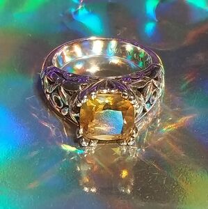 925 Sterling Silver Citrine Ring